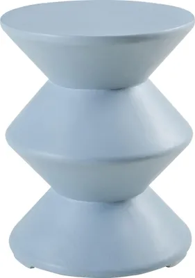 Produktbild von Beistelltisch 'Kyppeslo' 47xØ37 cm Nachttisch Gartentisch indoor outdoor Leichtbeton Hellblau