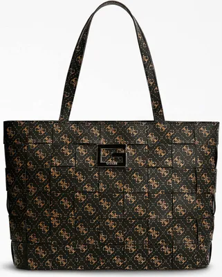 Produktbild von Guess Liberty City Frauen 4G Logo Synthetik Shopper Tasche Braun – EINHEITSGRÖSSE / Braun