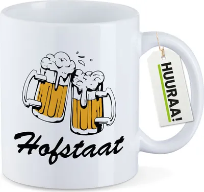 Produktbild von Huuraa Kaffeetasse Hofstaat Schützenfest 330ml Weiß Keramik Kaffeebecher Geschenkidee