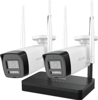 Zdjęcie produktu dla HiLook Powered by HIKVISION/ WiFi Bullet KIT IKS-2044BH-PH/W/ 4Mpx/ 2x IPC-B140HA-LDF/W/ 1x NVR-DS-7104NI-S1/W