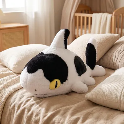 Produktbild von Sharkitty Hai Katze Plüschtier Kuscheltier Kissen Plüschpuppe Kuhhai Geschenk für Kinder