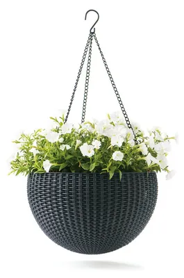Produktbild von Keter Hängende Runde Blumentopf Anthrazit
