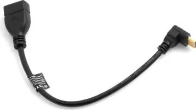Produktbild von SYSTEM-S Mini HDMI aufwärts Winkel Winkelstecker 90° Gewinkelt zu HDMI Eingang Buchse Kabel 22 cm