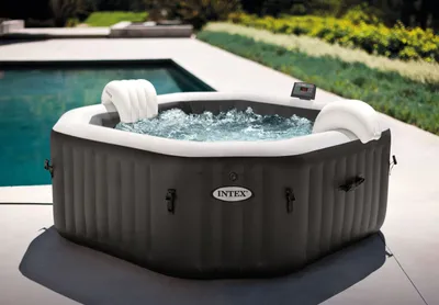 Produktbild von Intex 28458 Aufblasbarer Whirlpool Spa 201x71 Jet And Bubble Deluxe