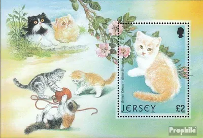 Produktbild von Briefmarken GB - Jersey 2002 Mi Block34 (kompl.Ausg.) gestempelt Katzen