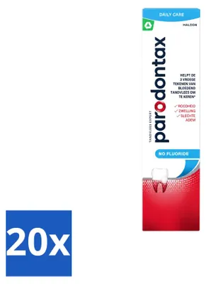 Obrázok produktu pre 20 kusov zubnej pasty Parodontax bez fluóru - 75 ml - výhodný balík - 20 kusov