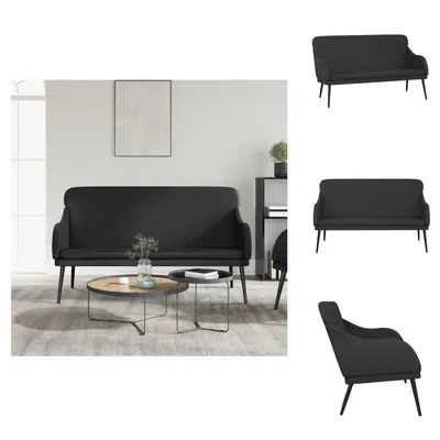 Zdjęcie produktu dla vidaXL Ławka czarna 110x76x80 cm imitacja skóry  - Ławki