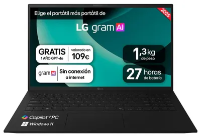 Obrázek produktu pro LG Gram 15Z80T, AMD Ryzen AI 5, 2 GHz, 38,1 cm (15"), 1920 x 1080 px, 16 GB, 512 GB