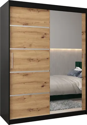 Produktbild von Kleiderschrank, Schiebetürenschrank Schlafzimmer, Schrank mit Spiegel VERONA 2 150 cm