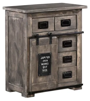 Immagine prodotto di MASSIVMOEBEL24 | RAILWAY #211 Comò in legno di mango - laccato / grigio 70x45x85