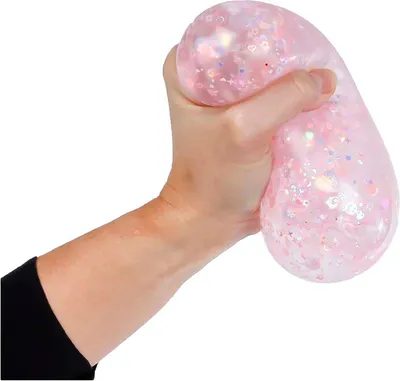 Image de Glamour Mega Squeeze Ball Blume und Glitzer, 9 cm
