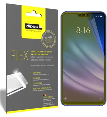 Produktbild von 3x Xiaomi Mi 8 Lite Schutzfolie Folie, 100% Displayabdeckung, dipos Flex