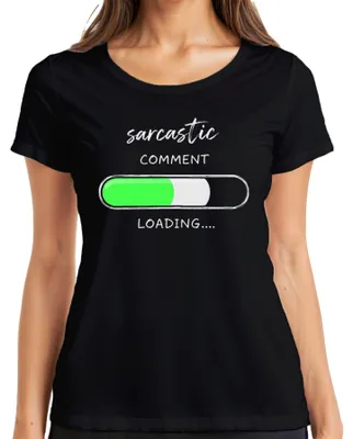 Productafbeelding van Sarkastische opmerking, grappig dames T-shirt, zwart, maat M