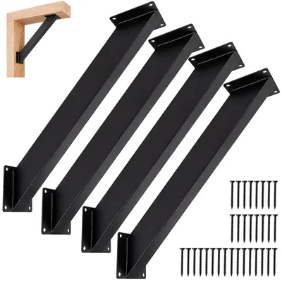 Immagine prodotto di Omgoods - Set di 4 staffe angolari in acciaio inossidabile per strutture in legno