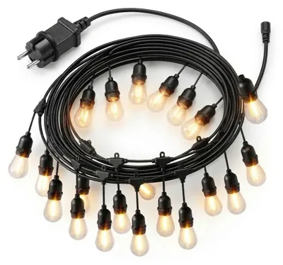 Zdjęcie produktu dla Girlanda ogrodowa świetlna łańcuch 20x LED 20m lampki ogrodowe 9W