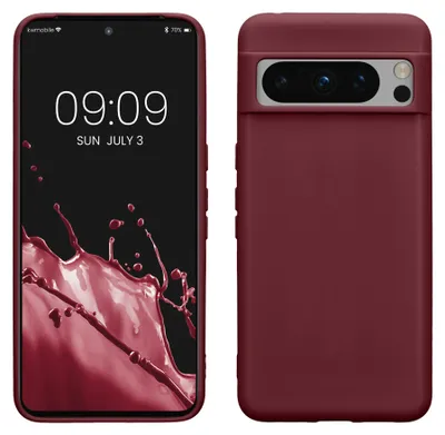 Produktbild von kwmobile Handyhülle für Google Pixel 8 Pro Hülle - TPU Case - Kabelloses Laden - Schutzhülle Cover in Bordeaux Violett