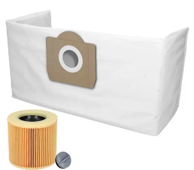 Obrázek produktu pro Sáčky do vysavače McFilter I 10 + 1 filtr, kompatibilní s modely Kärcher A2200, A2201, A2206, A2231, A2236, A2251, A2500, A2504, A2534, A2554, A2654, A2656, A2675, KFI 357 + KFI 3310, typ sáčku KA39