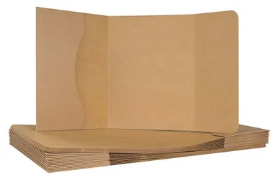 Produktbild von Mappe 15 x 21 cm x 3 mm, Braun, mit Klappe und Innentasche - 10er Pack