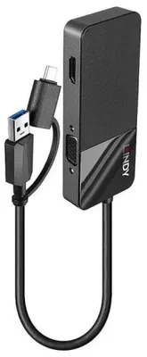 Productafbeelding van Lindy Videoverbindingsadapter - USB Type A (mannelijk) naar HD-15 (VGA)