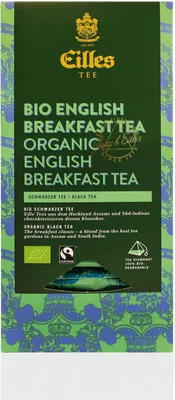 Produktbild von EILLES World Luxury Selection English Breakfast Blatt 20 x 2,5g, Fairtrade einzeln kuvertierter Tee