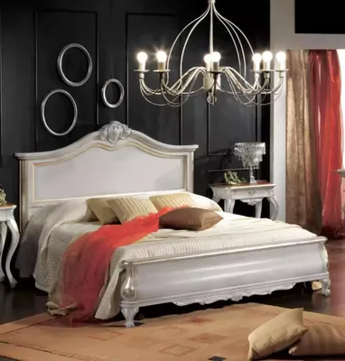 Produktbild von s gepolstertes weißes Doppelbettgestell Bett Holzdesign Luxus