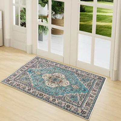 Imagen del producto de Alfombra de entrada lavable, antideslizante, de 60x90 cm, para uso interior y exterior