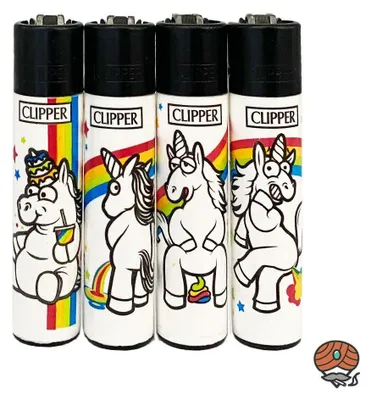 Produktbild von 4 Clipper Reibradfeuerzeuge Einhorn Best Of