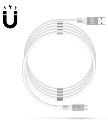 Immagine prodotto di Cavo dati magnetico - MicroUSB - 2A - bianco