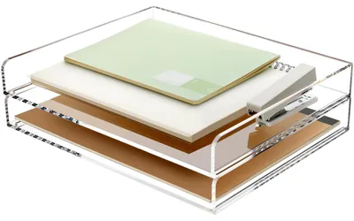 Produktbild von Solidchoice – Stapelbarer A4-Aktenbehälter für den Schreibtisch