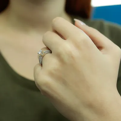 Produktbild von 0,57 Carat Diamant Solitär Ring Antragsring 14 Karat Weißgold