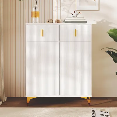 Productafbeelding van Dressoir, constructiepanelen, gouden accenten, lades