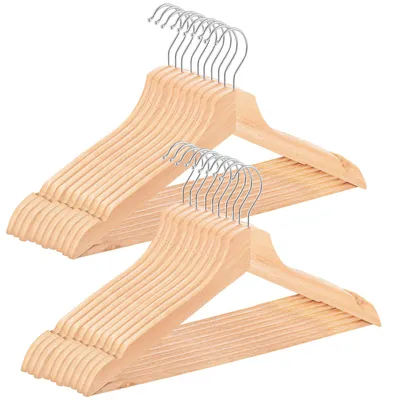 Productafbeelding van Kledinghangers | Kledinghanger | Hout | 20 Stuks | Naturel