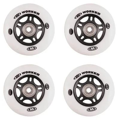 Produktbild von Worker Inline-Räder 70 mm und ABEC-5 Chromlager – 4er-Set