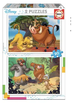 Image de Educa Borras 2 puzzles de 20 pieces Disney Animaux