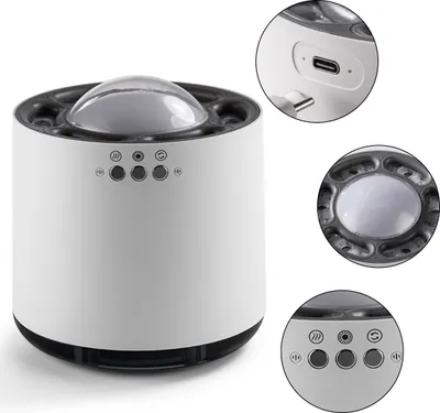 Produktbild von USB-Luftbefeuchter, 800ml, 6 Düsen, Schallaufnahme, Farbwechsel-Lichter, mehrere Sprühmodi, leise, ideal für Büro, Schlafzimmer und Kinderzimmer