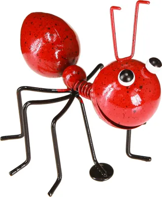 Produktbild von Ameise Deko Gartenfiguren Metall Magnet bunt 4er Set, 4 Stück
