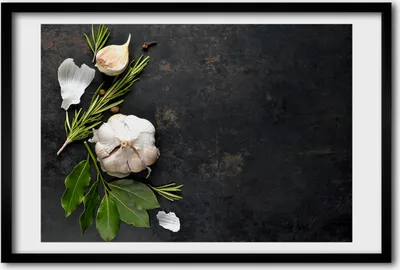 Produktbild von Bild 60x40 MDF-Rahmen, Wandkunst Knoblauch