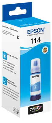 Produktbild von Epson 114 EcoTank Cyan ink bottle, Original, Cyan, Epson, ET-8500 ET-8600, Standardertrag, 70 ml