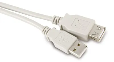 Produktbild von 3,00 m USB 2.0 Verlängerungskabel grau (Stecker A - Buchse A)