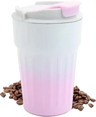 Produktbild von Isolierbecher 400ml Edelstahl Doppelwandig Reisebecher
