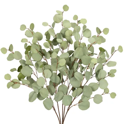 Productafbeelding van Kunststof eucalyptus takken, 86 cm, kunststof groene eucalyptusstengels, kunstplanten voor bloemarrangementen, decoratie voor thuis