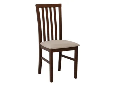 Image de Chaise de table à manger FRATONIA 1 – noyer / beige