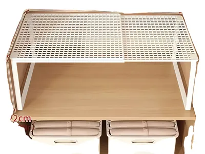 Obrázek produktu pro Organizér na oblečení, nastavitelná výška, úsporný design, bílá barva, velikost L
