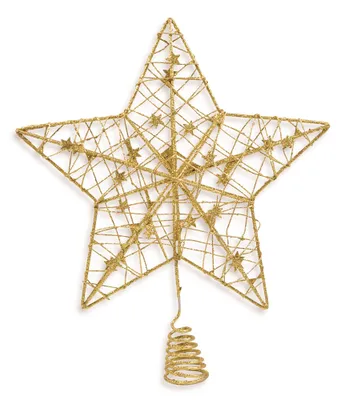 Produktbild von Riffelmacher Christbaumspitze Draht Stern 24cm 17840 - Gold