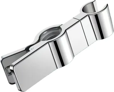 Produktbild von INF Clip-On Duschhalter aus Zinklegierung 360° verstellbar korrosionsbeständig 1 Stück Silber