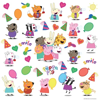 Image de Sanders & Sanders sticker mural Peppa Wutz Multicolor - 601363 - 30 x 30 cm