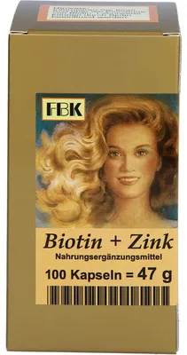 Obrázek produktu pro FBK Biotin + zinek – kapsle na vlasy, 100 ks