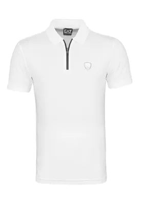 Image de Chemise EA7 Emporio Armani, coupe slim, polo à fermeture éclair