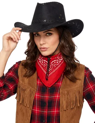 Produktbild von Cowboy Hut für Erwachsene schwarz - Einheitsgröße