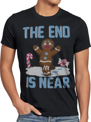 Produktbild von style3 The end is near Ugly Sweater Herren T-Shirt weihnachtsmarkt pfefferkuchen x-mas pulli